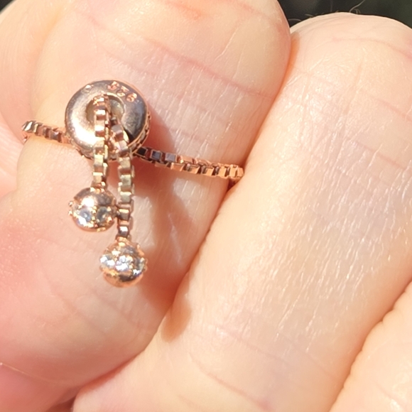 Sapphire Turquoise & Topaz Sterling & Gold Evil eye adjustable ring - Picture 9 of 10